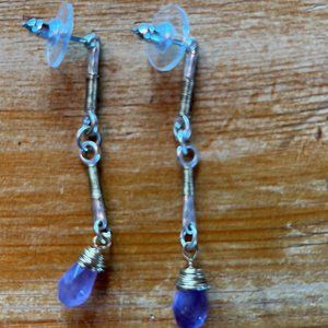 Dangle amethyst earrings